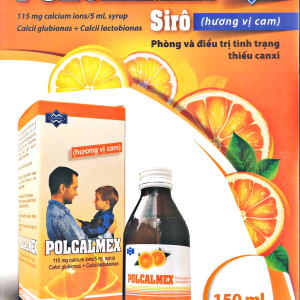 Siro Polcalmex (vị cam, vị dâu)